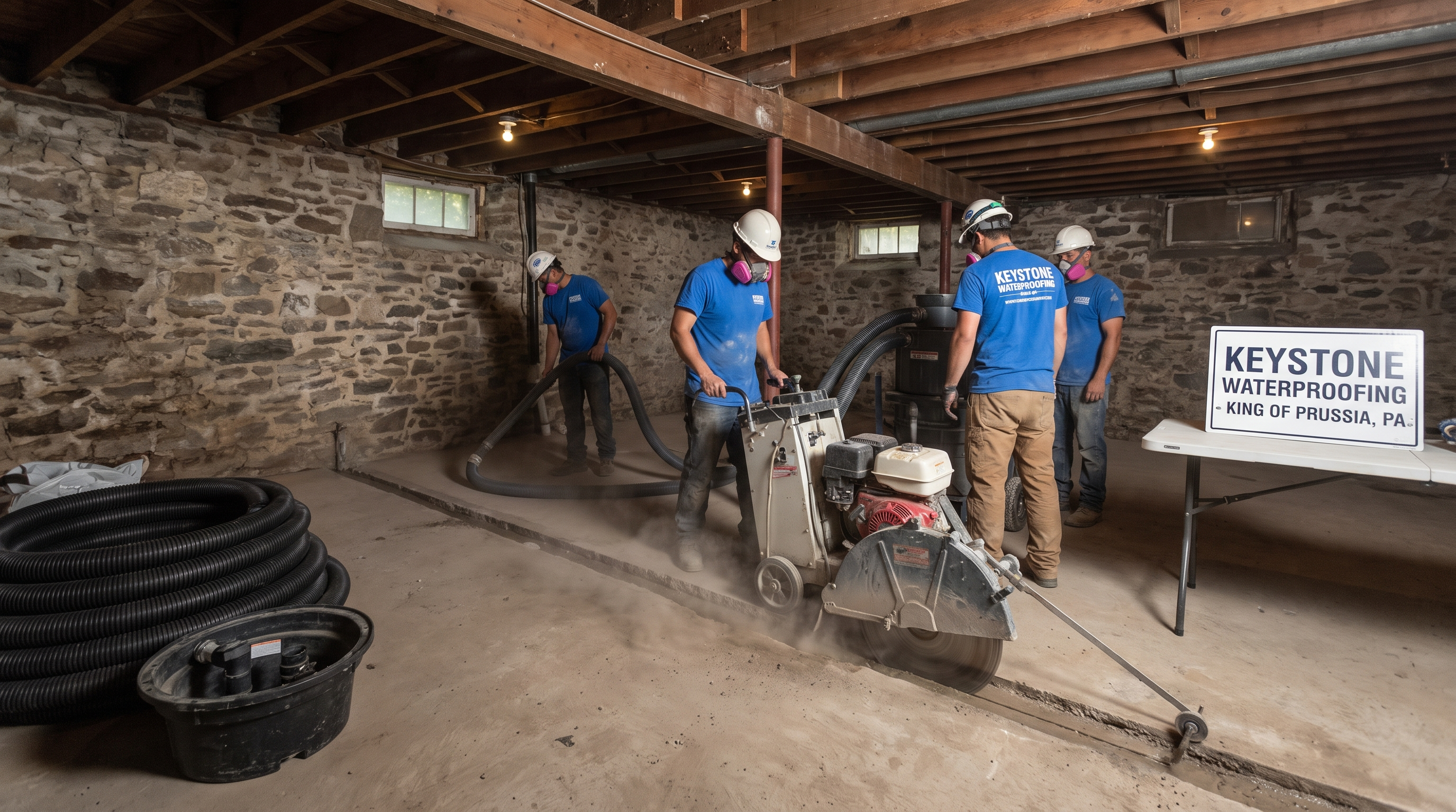 Basement Waterproofing in King of Prussia, PA